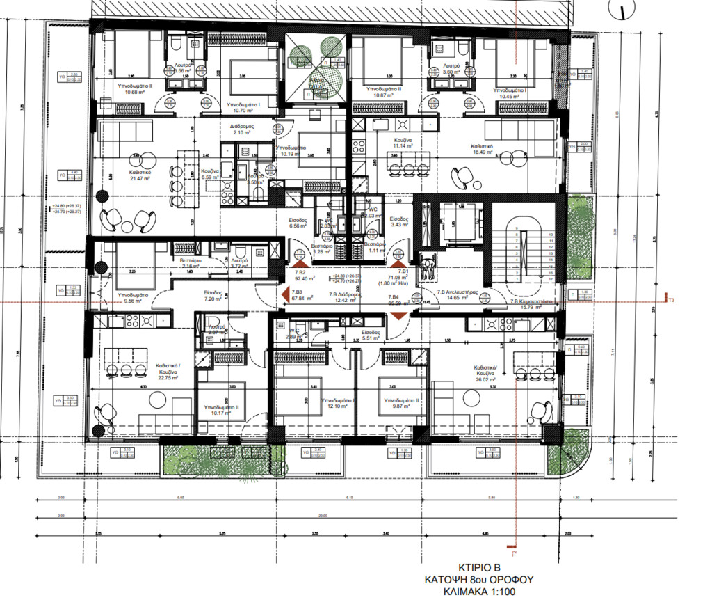 Квартира в Салониках, Греция, 84 м² - фото 1