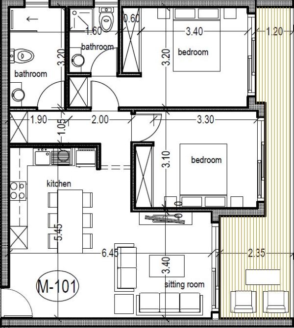 Апартаменты в Пафосе, Кипр, 98 м² - фото 3