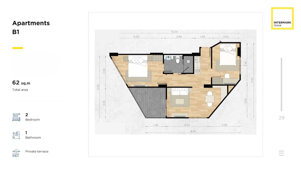 Апартаменты на острове Пхукет, Таиланд, 62 м² - фото 7