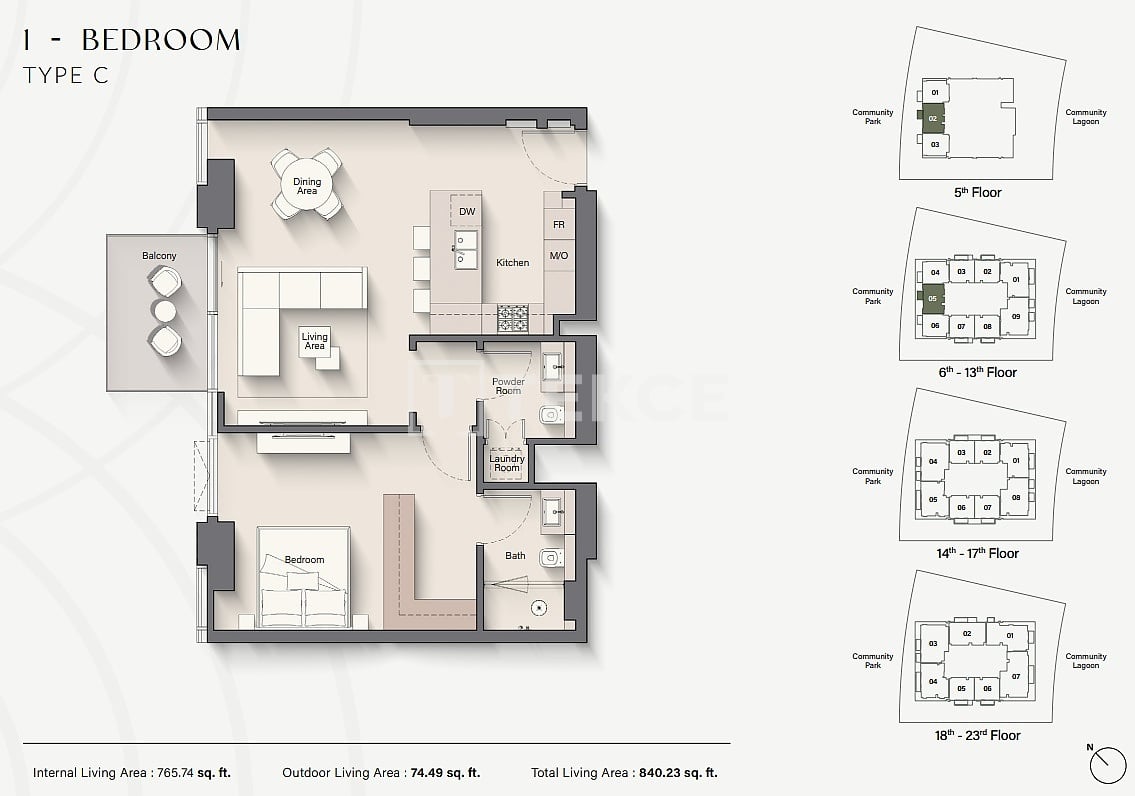 Апартаменты Мейдан, ОАЭ, 120 м² - фото 16