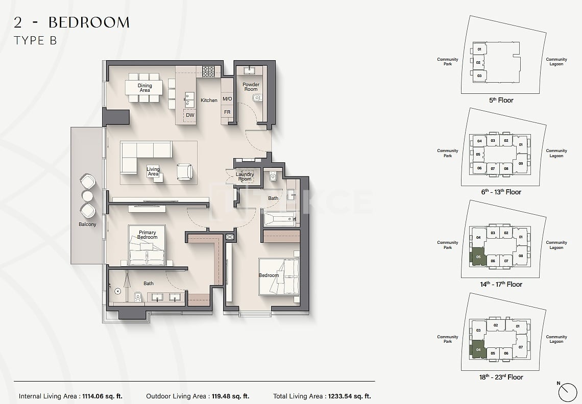 Апартаменты Мейдан, ОАЭ, 120 м² - фото 18