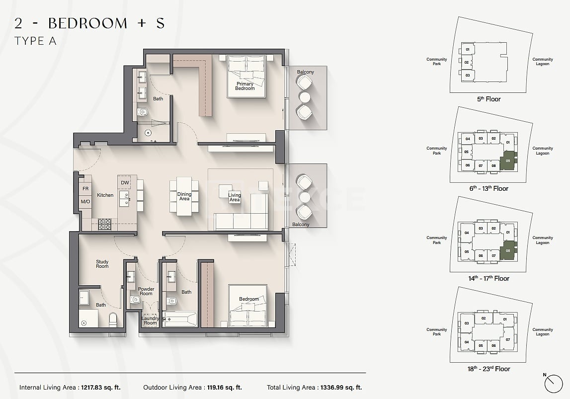 Апартаменты Мейдан, ОАЭ, 120 м² - фото 19
