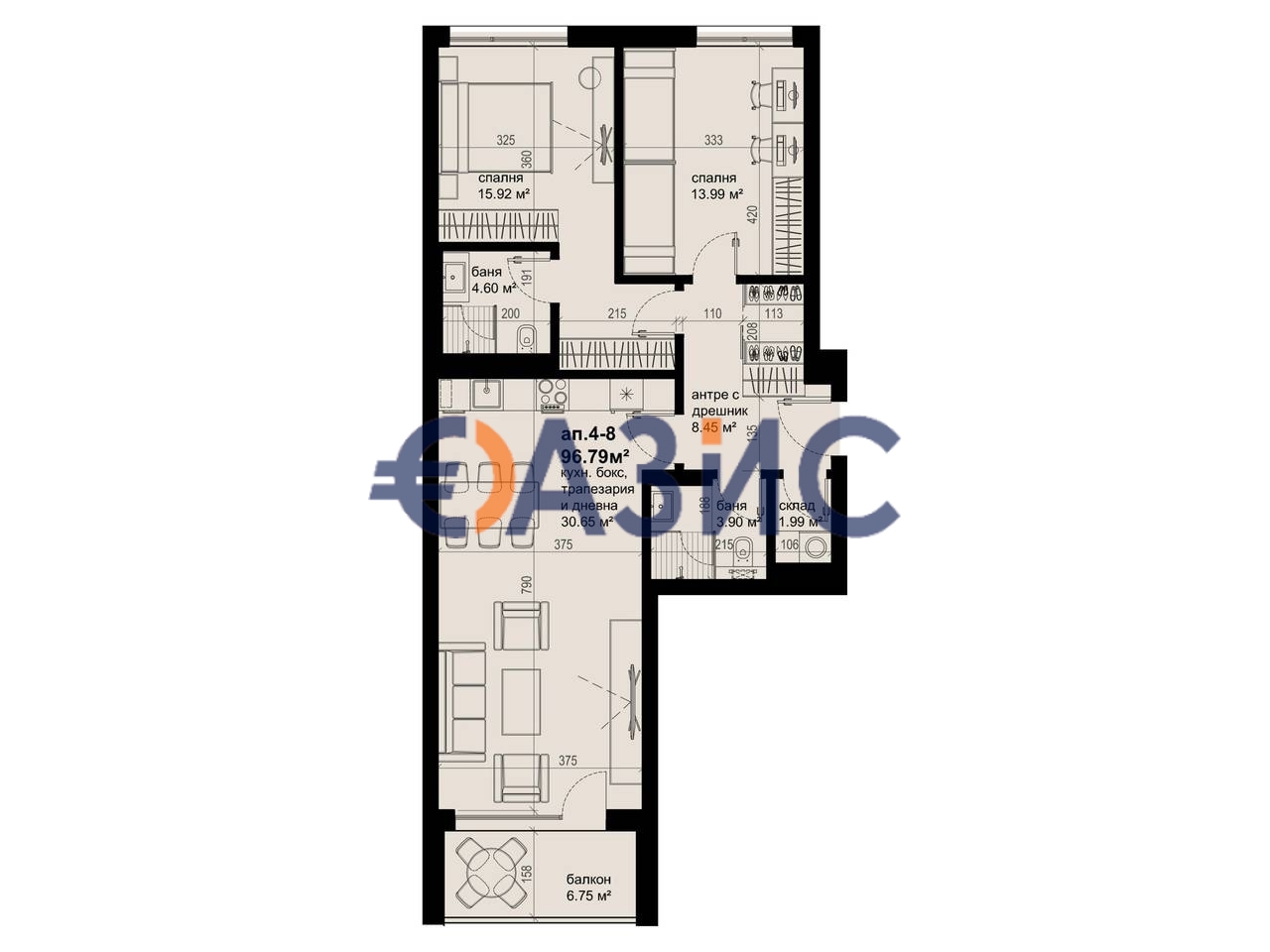 Апартаменты в Бургасе, Болгария, 111.9 м² - фото 5