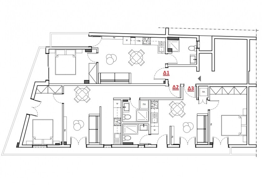 Квартира в Салониках, Греция, 45 м² - фото 1
