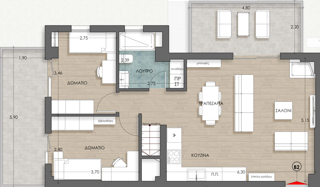 Мезонет в Салониках, Греция, 132 м² - фото 5