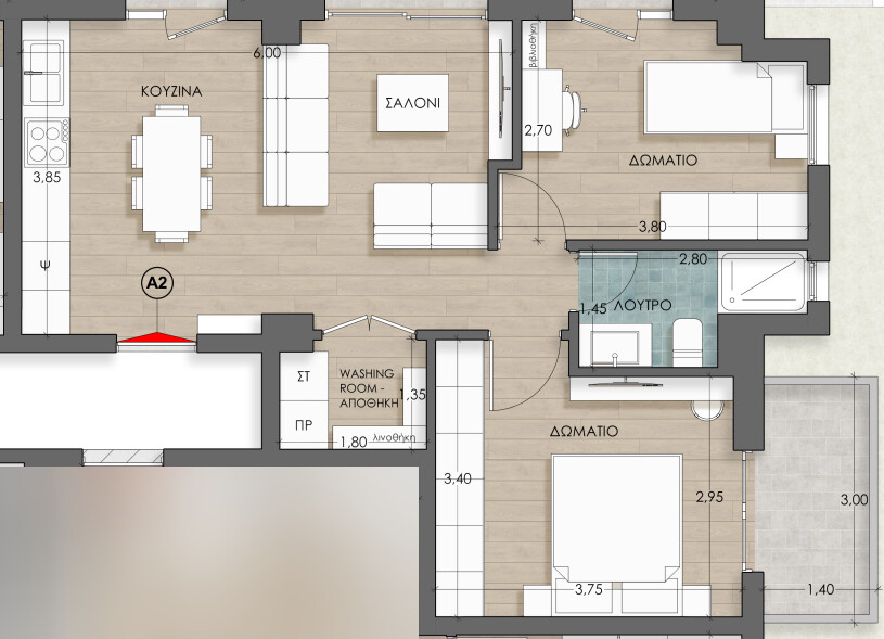Квартира в Салониках, Греция, 72 м² - фото 5