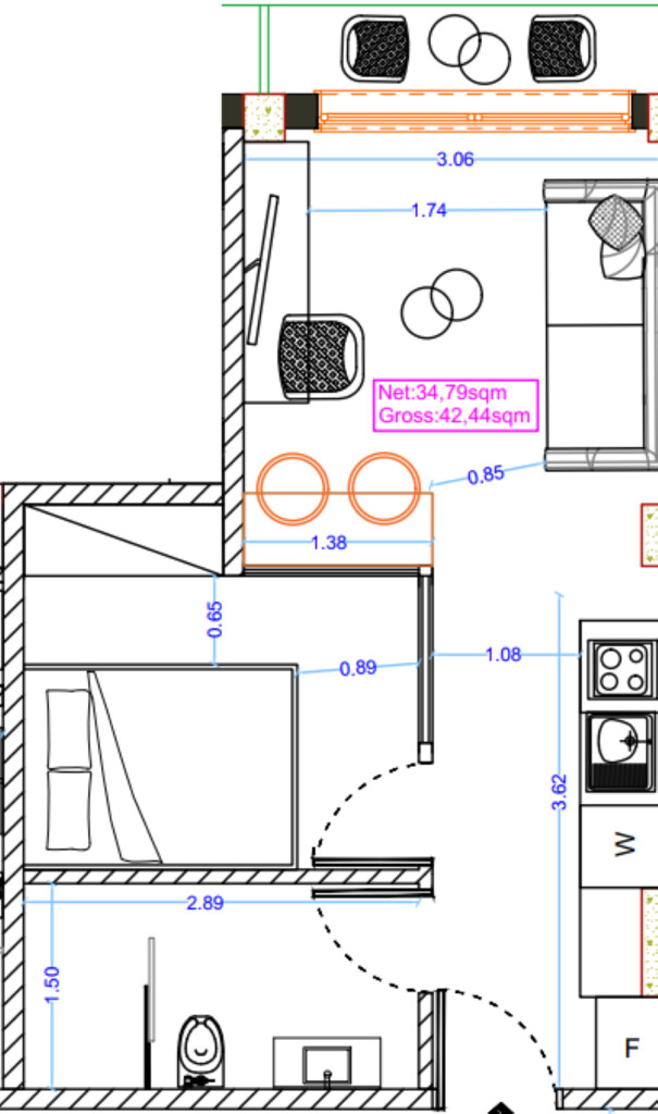 Квартира в Салониках, Греция, 42 м² - фото 9