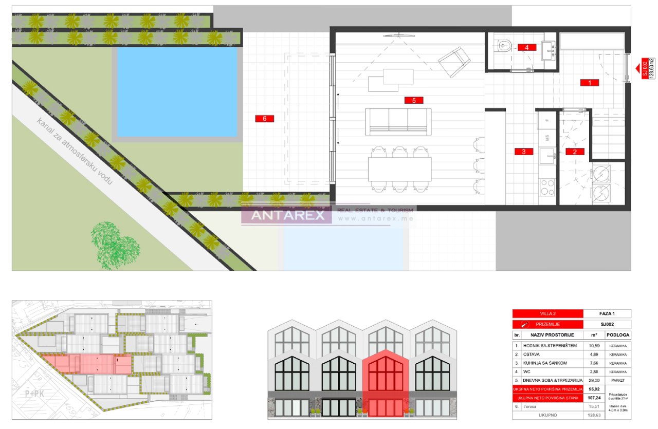 Вилла в Тивате, Черногория, 123 м² - фото 16