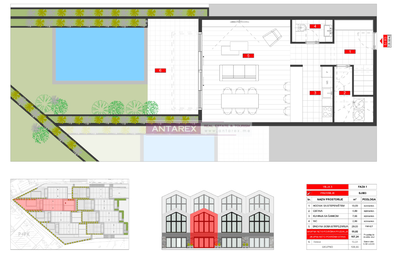 Вилла в Тивате, Черногория, 123 м² - фото 18