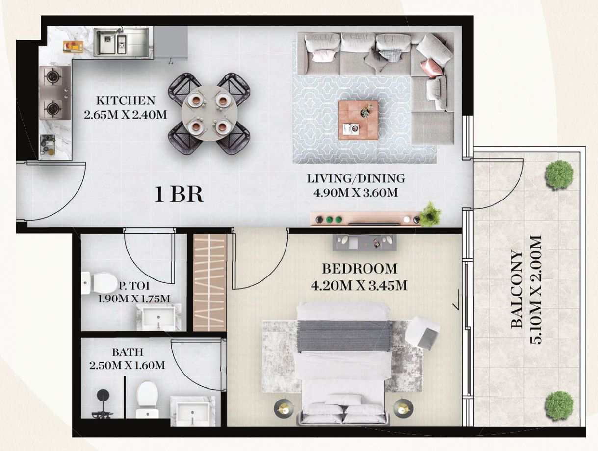 Квартира в Дубае, ОАЭ, 65 м² - фото 15