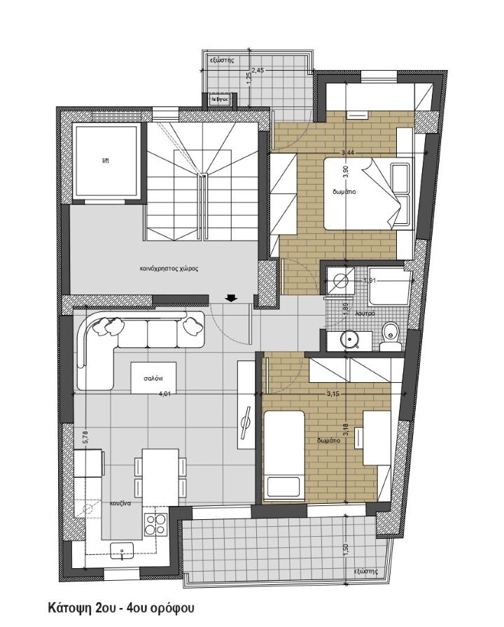 Квартира в Салониках, Греция, 86 м² - фото 12