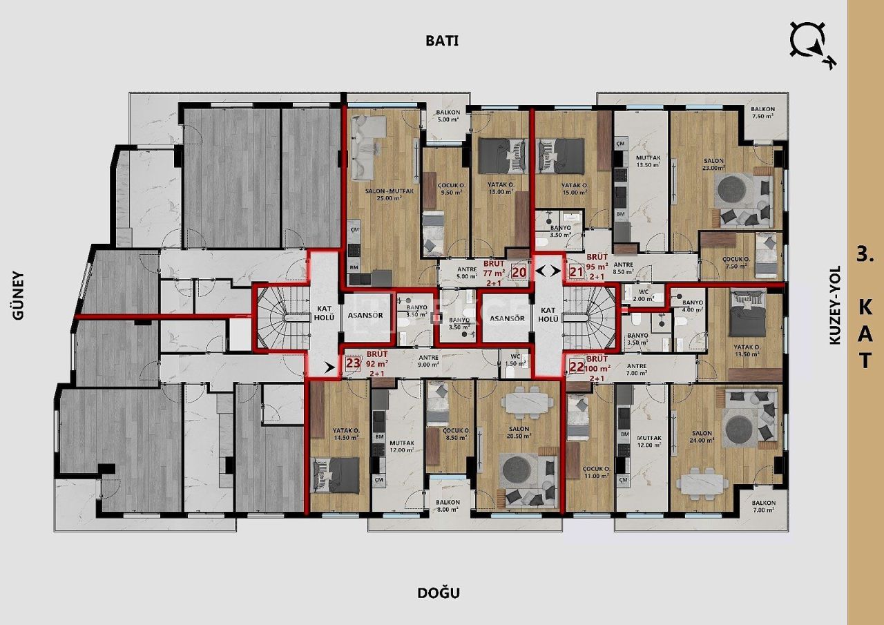 Апартаменты в Анталии, Турция, 92 м² - фото 6