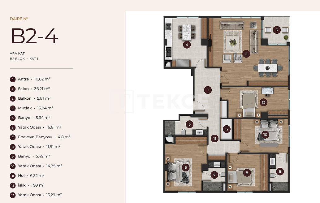 Апартаменты в Стамбуле, Турция, 141 м² - фото 19