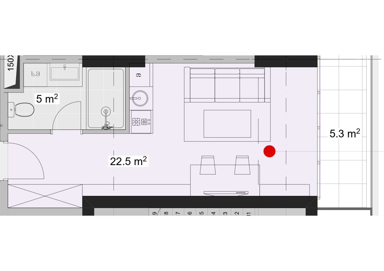 Квартира в Батуми, Грузия, 32.8 м² - фото 6