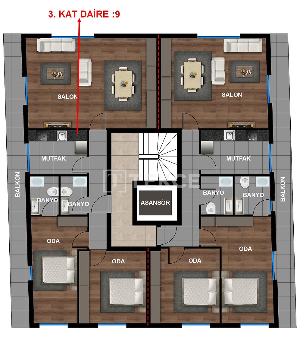 Пентхаус в Анталии, Турция, 220 м² - фото 7