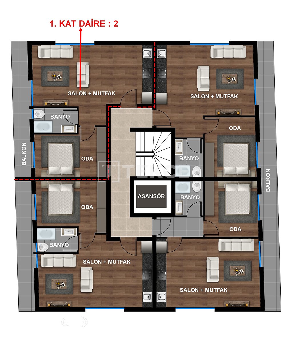 Пентхаус в Анталии, Турция, 220 м² - фото 9