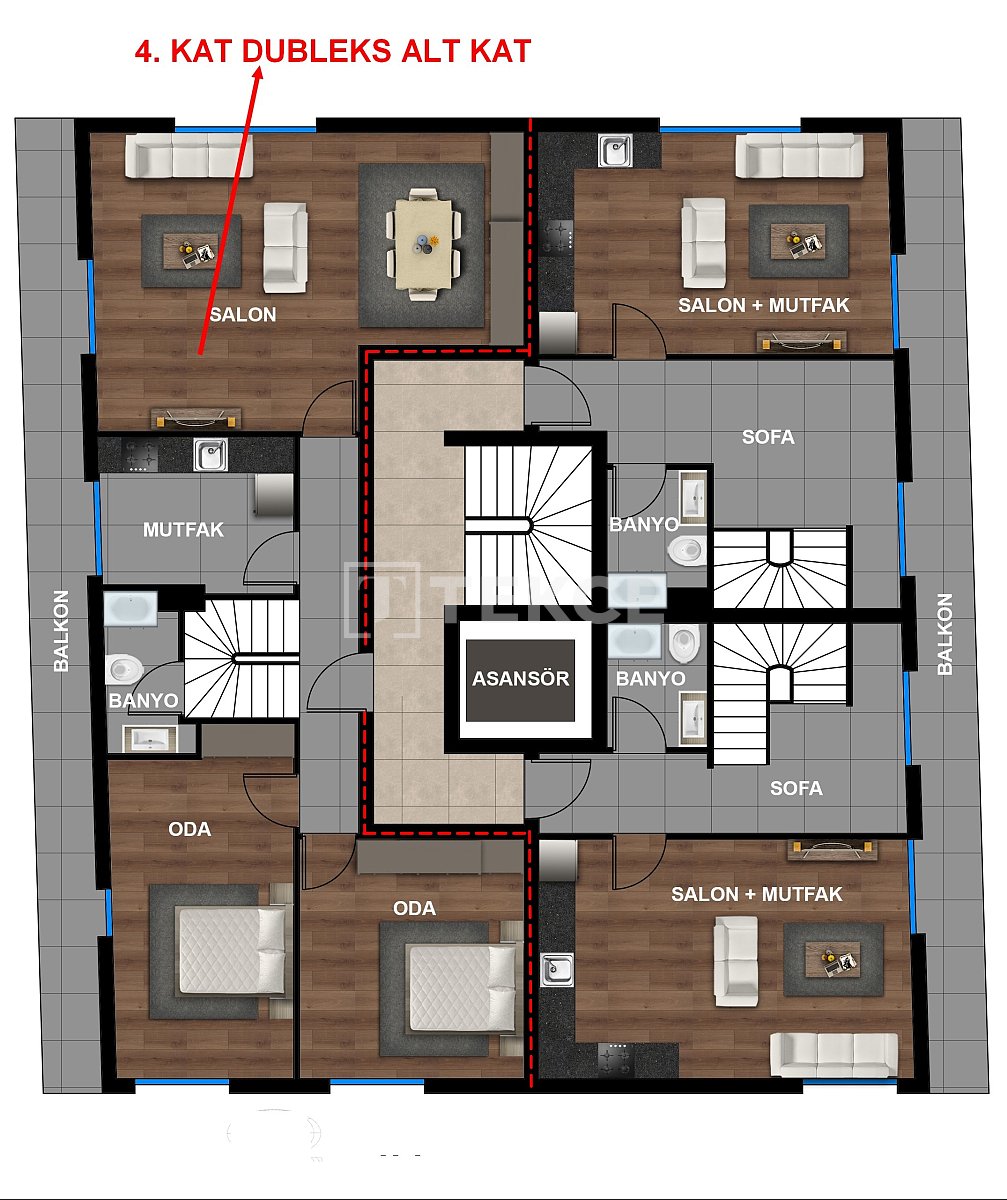 Пентхаус в Анталии, Турция, 220 м² - фото 11