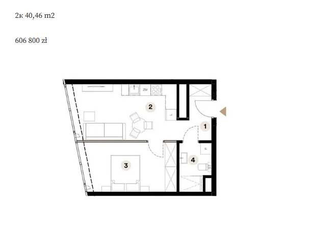 Квартира в Катовице, Польша, 36.37 м² - фото 5