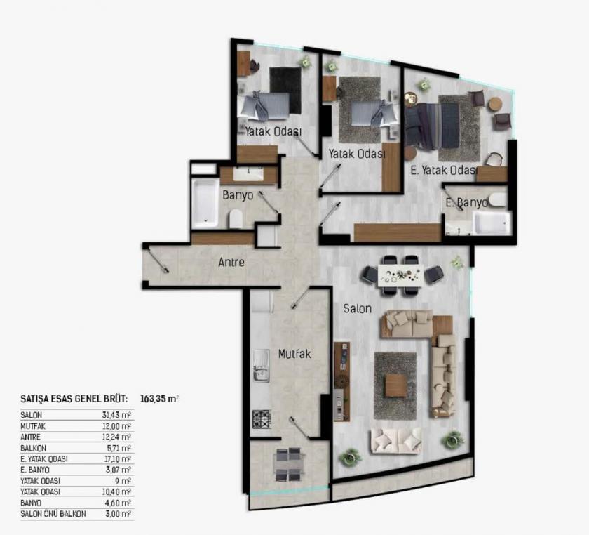 Квартира в Стамбуле, Турция, 92 м² - фото 10