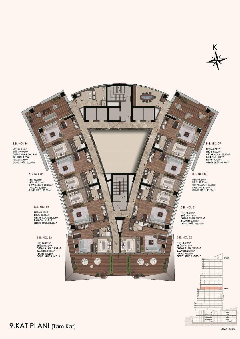 Квартира в Стамбуле, Турция, 81 м² - фото 10