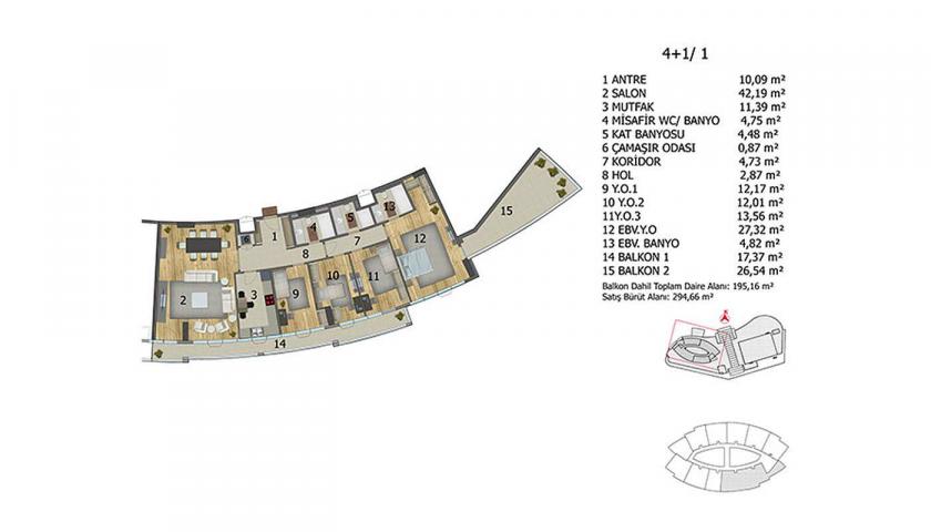 Квартира в Башакшехире, Турция, 154 м² - фото 13