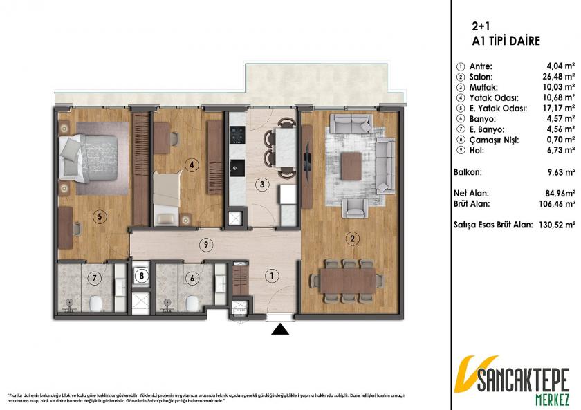 Квартира в Стамбуле, Турция, 124 м² - фото 13