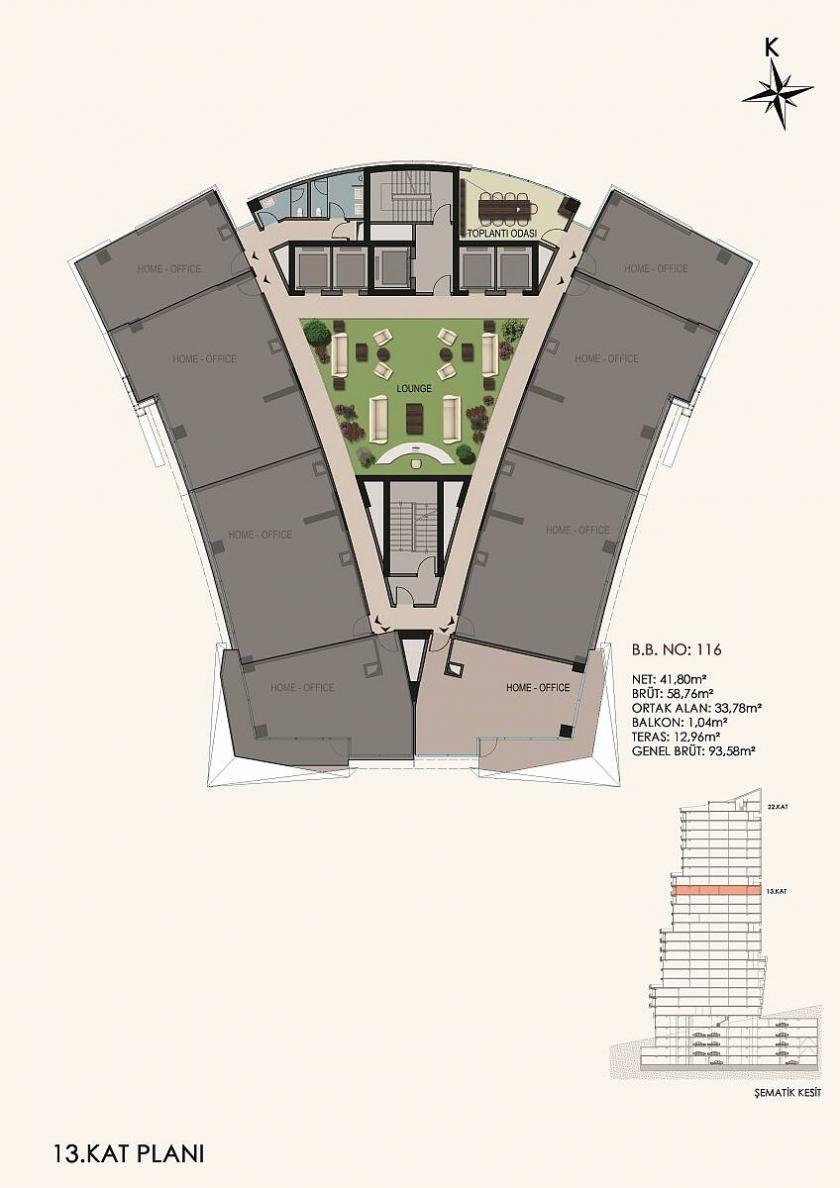 Квартира в Стамбуле, Турция, 81 м² - фото 14