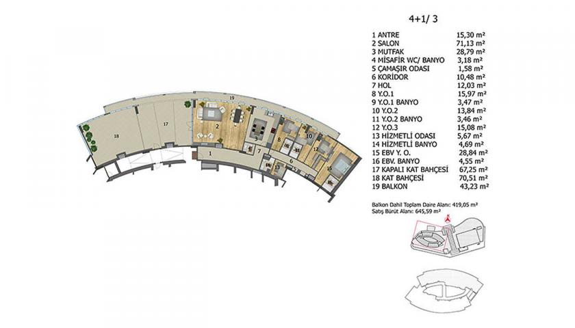 Квартира в Башакшехире, Турция, 154 м² - фото 15