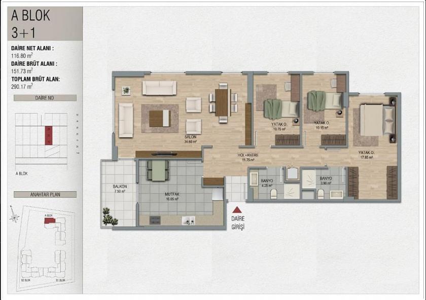 Квартира в Пендике, Турция, 133 м² - фото 15