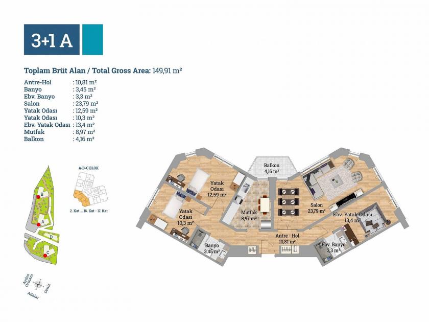 Квартира в Картале, Турция, 285 м² - фото 16