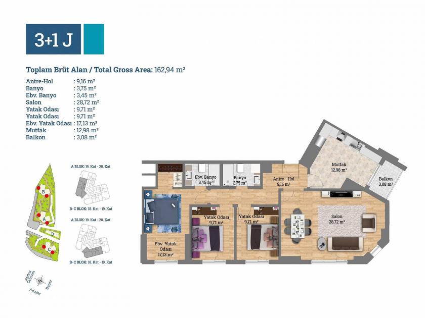 Квартира в Картале, Турция, 123 м² - фото 17