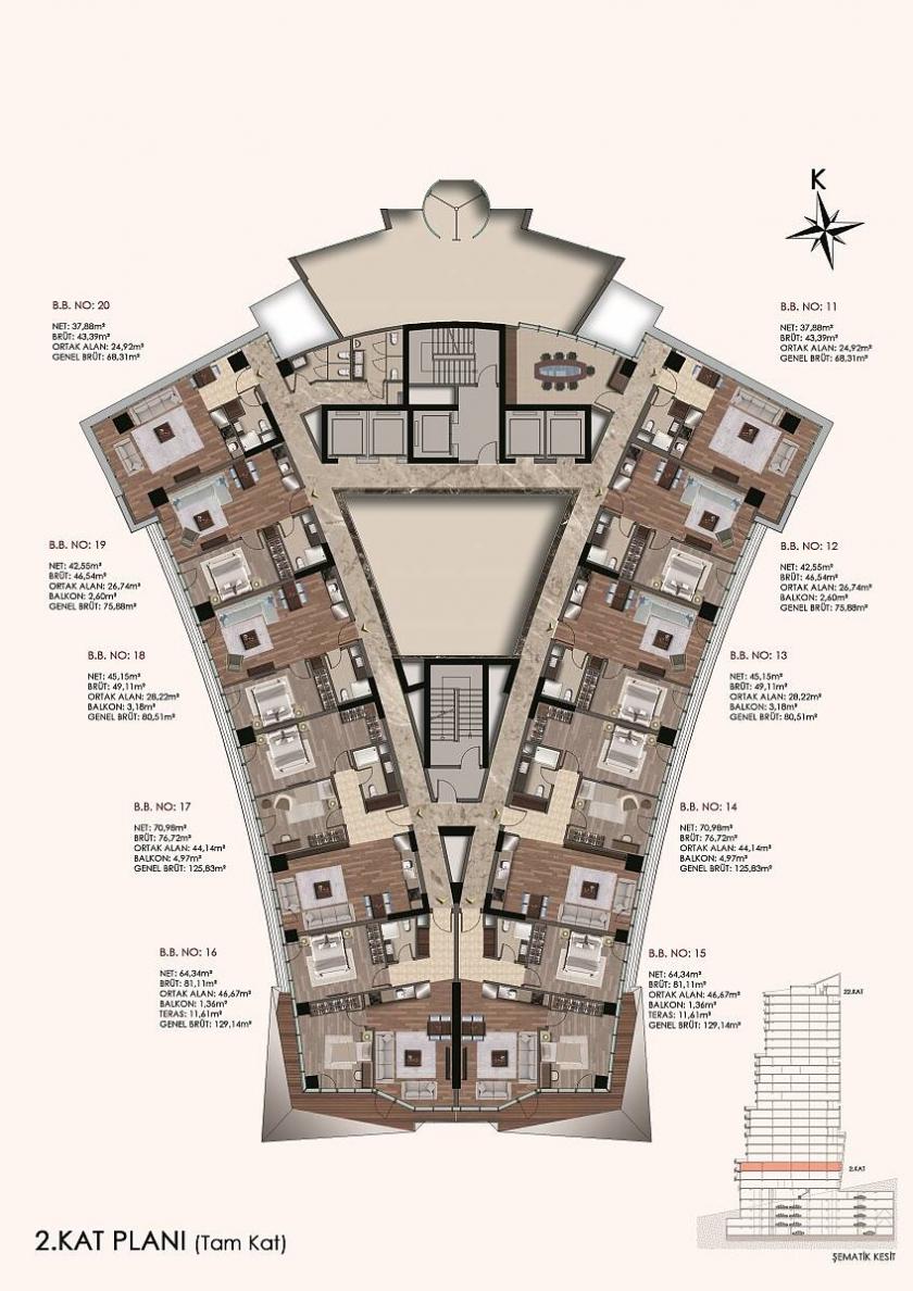 Квартира в Стамбуле, Турция, 74 м² - фото 17
