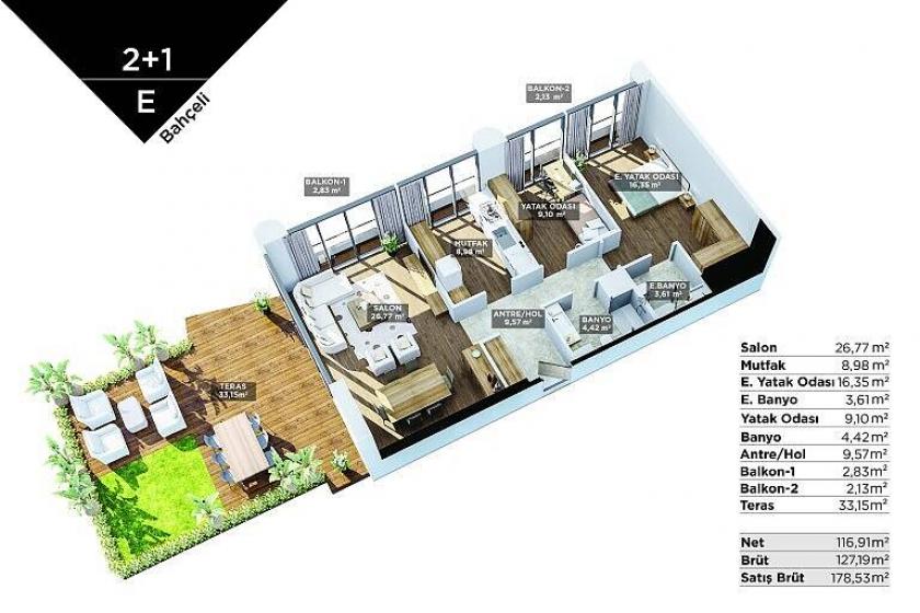 Квартира в Стамбуле, Турция, 177 м² - фото 17