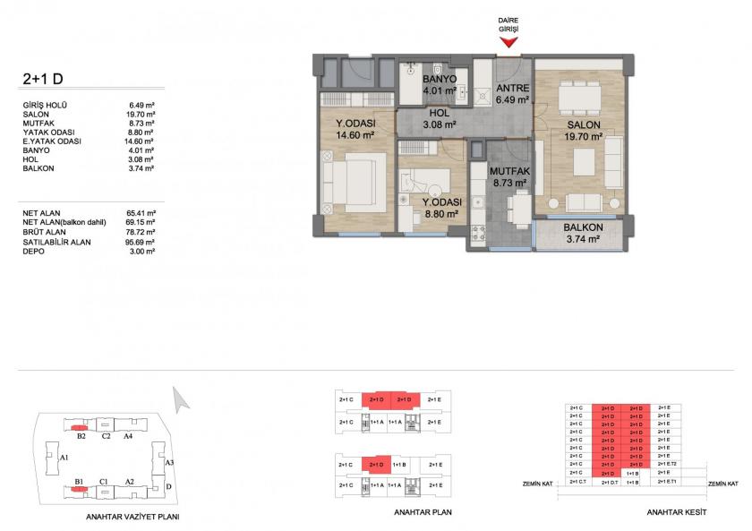 Квартира в Башакшехире, Турция, 90 м² - фото 17