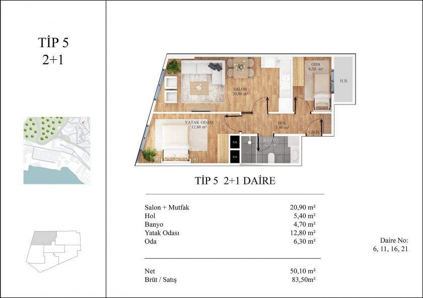 Квартира в Стамбуле, Турция, 70 м² - фото 18