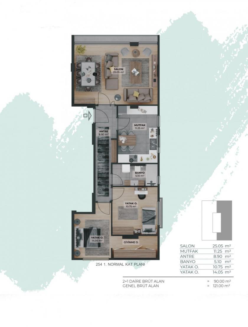 Квартира в Стамбуле, Турция, 90 м² - фото 18