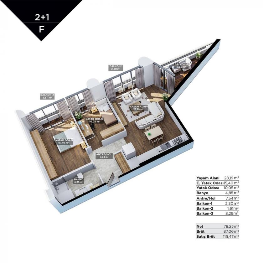 Квартира в Стамбуле, Турция, 242 м² - фото 18