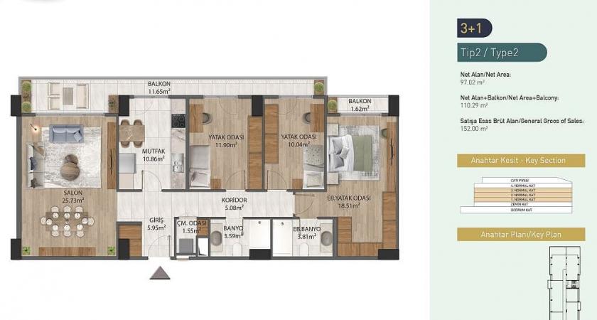 Квартира в Эюпе, Турция, 152 м² - фото 18