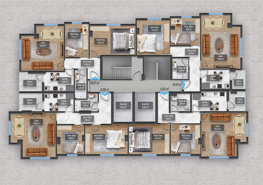 Квартира в Эюпе, Турция, 67 м² - фото 19