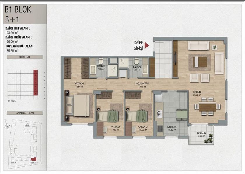 Квартира в Пендике, Турция, 133 м² - фото 19