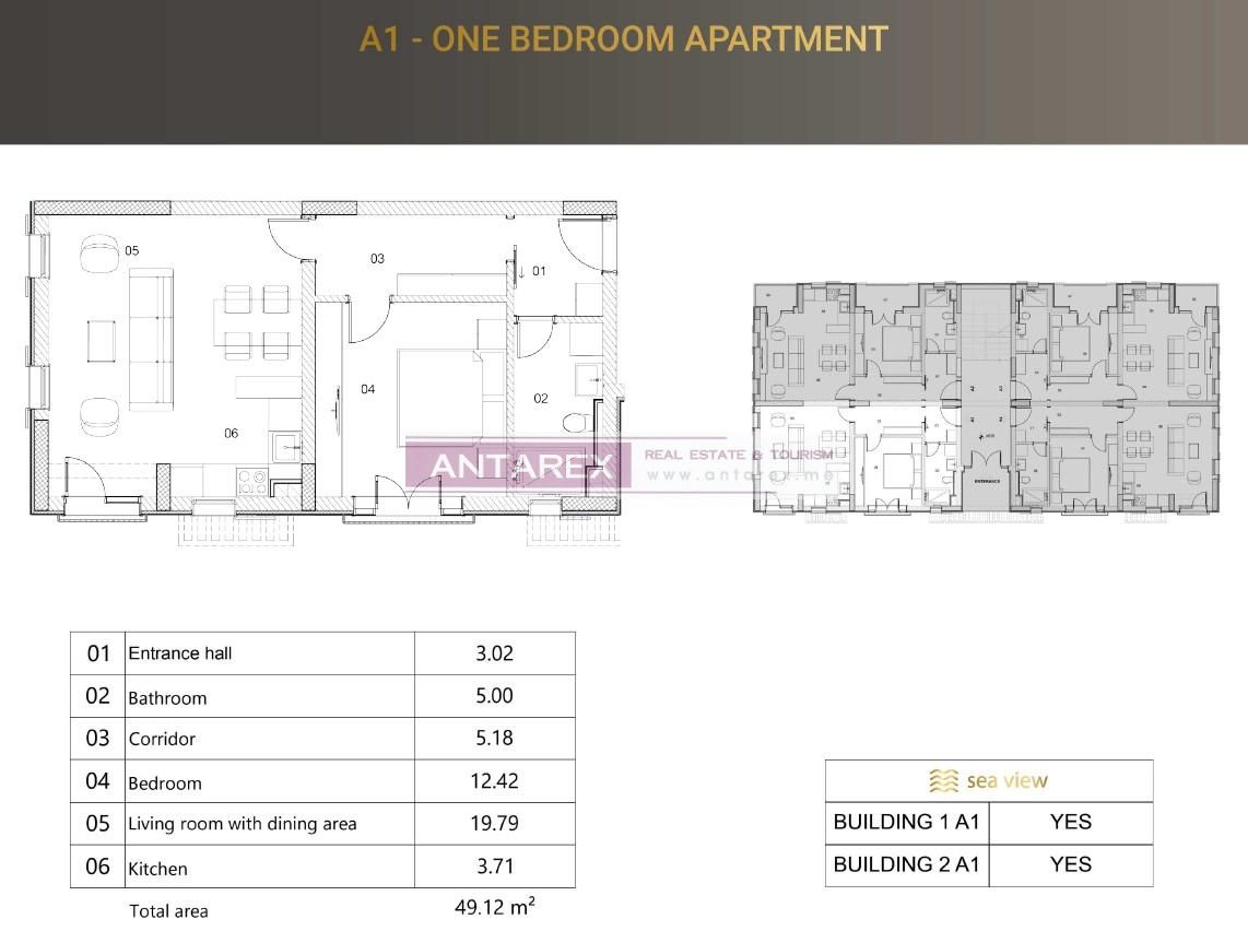Апартаменты в Рисане, Черногория, 59 м² - фото 9