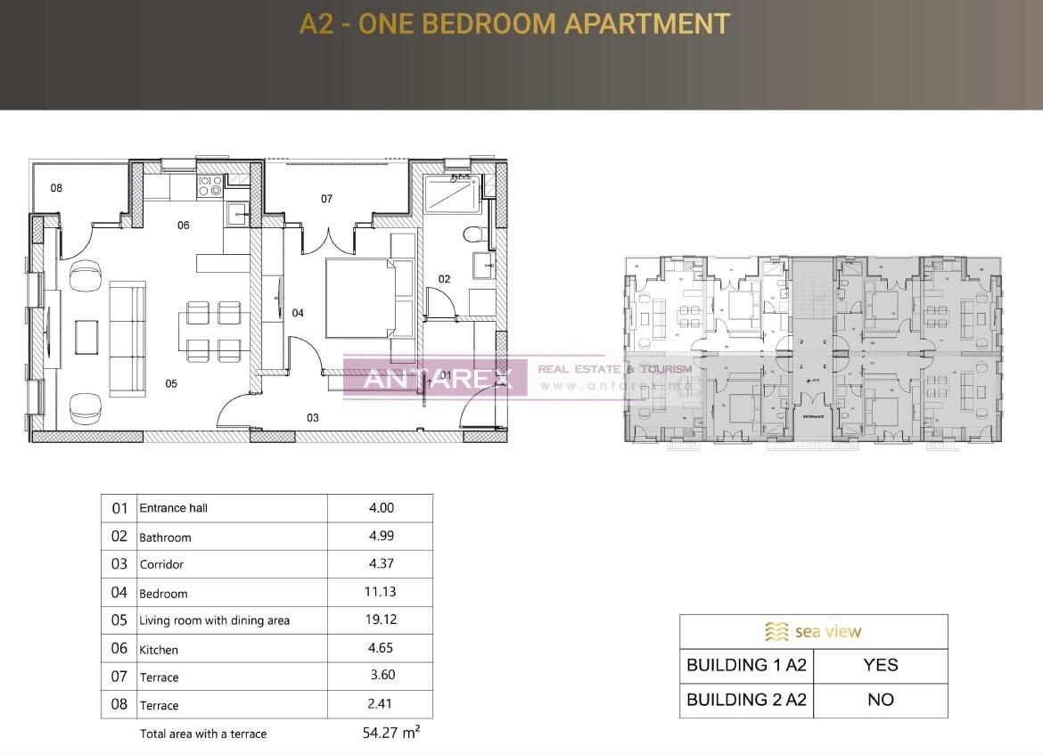Апартаменты в Рисане, Черногория, 59 м² - фото 10