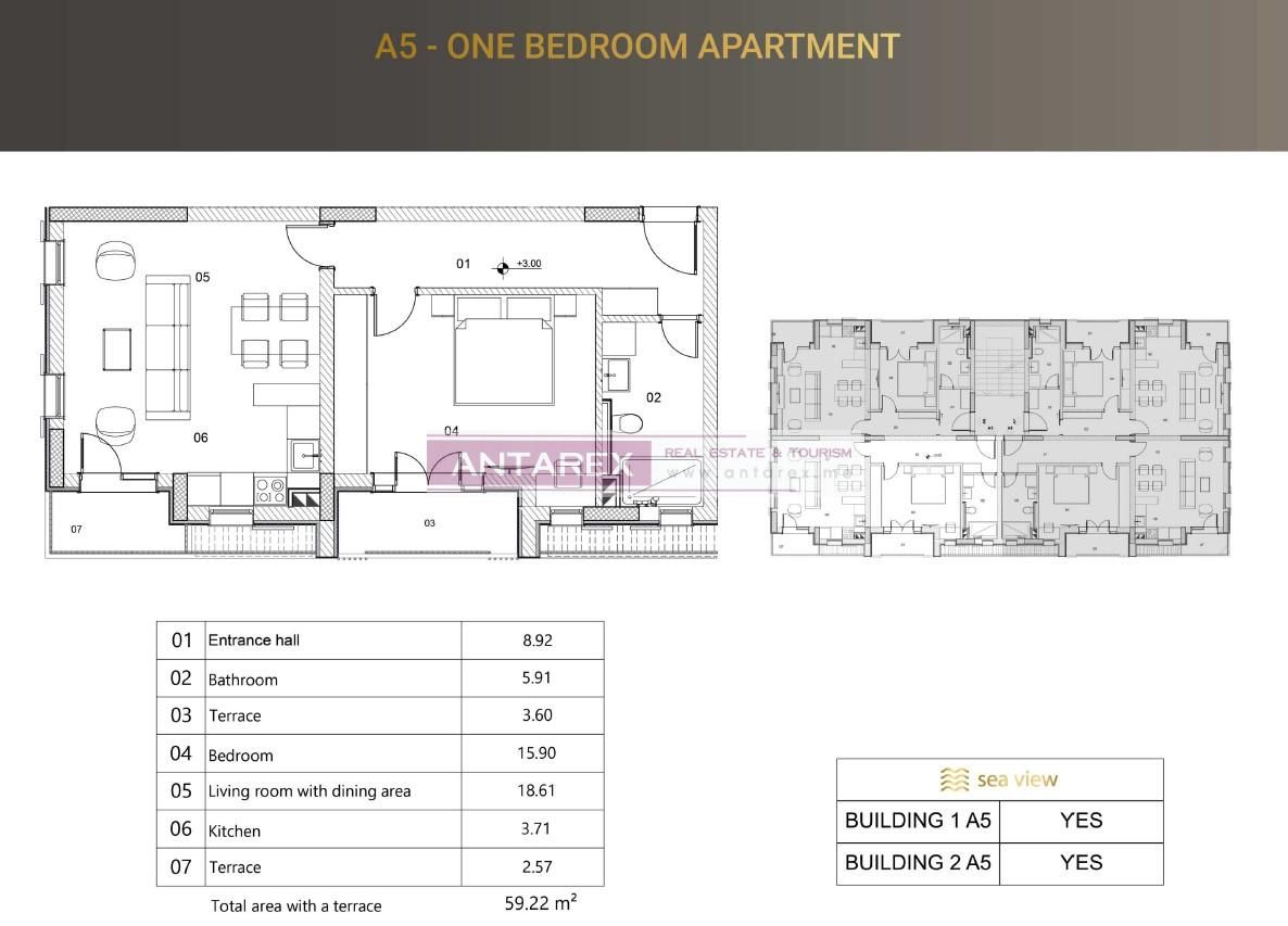 Апартаменты в Рисане, Черногория, 59 м² - фото 13