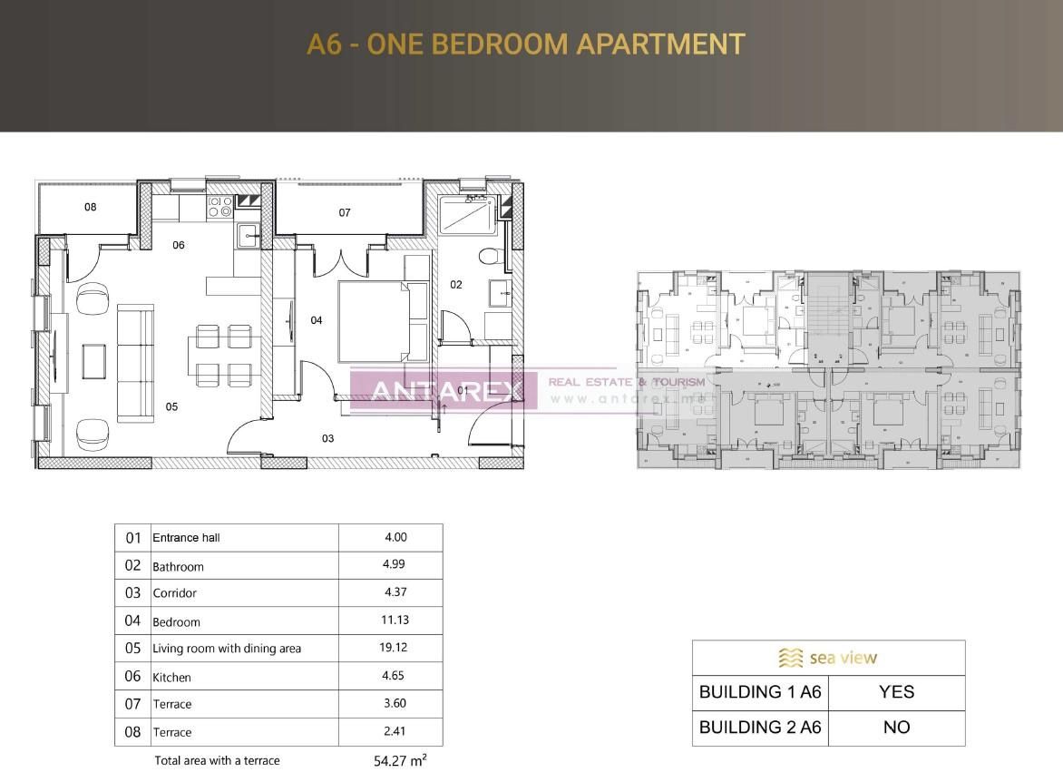 Апартаменты в Рисане, Черногория, 59 м² - фото 14