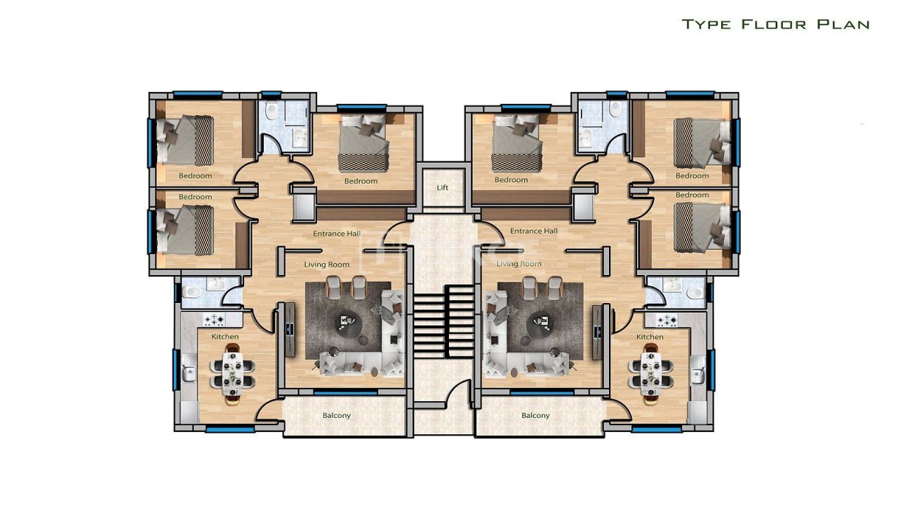 Апартаменты в Газимагусе, Кипр, 50 м² - фото 9