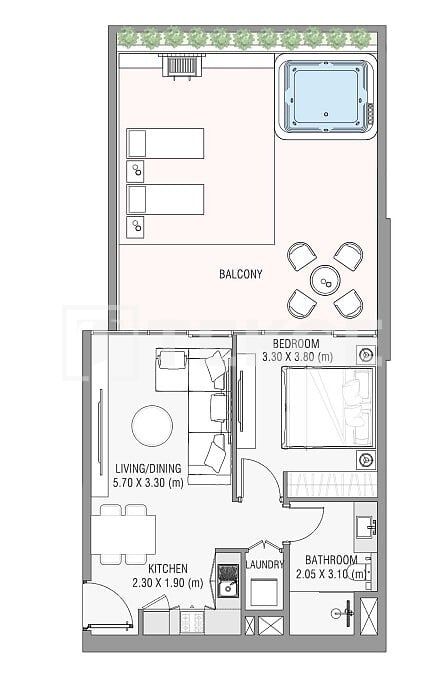 Апартаменты в Дубае, ОАЭ, 72 м² - фото 14