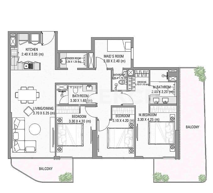 Апартаменты в Дубае, ОАЭ, 129 м² - фото 16
