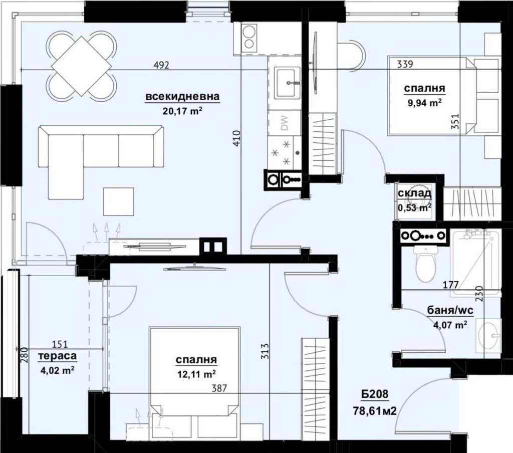 Квартира в Бургасе, Болгария, 79 м² - фото 2