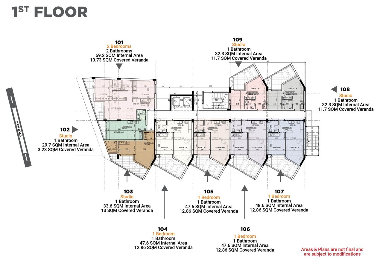 Апартаменты на пляже Финикудес, Кипр, 90 м² - фото 1