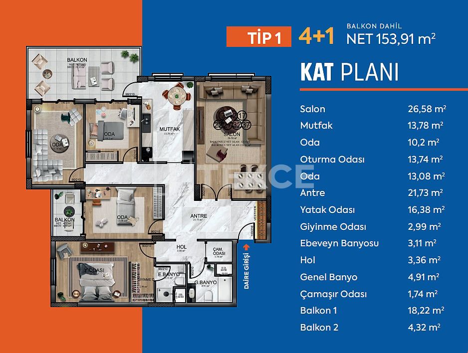 Апартаменты в Синджане, Турция, 194 м² - фото 13